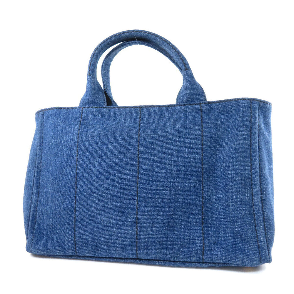 Prada Canapa 2way Tote Bag Denim - Picture 2 of 10